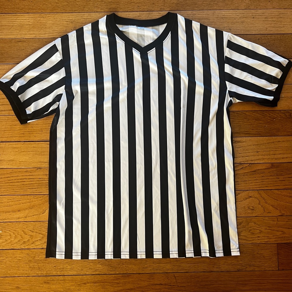 Referee Black and White Striped Men's Shirt